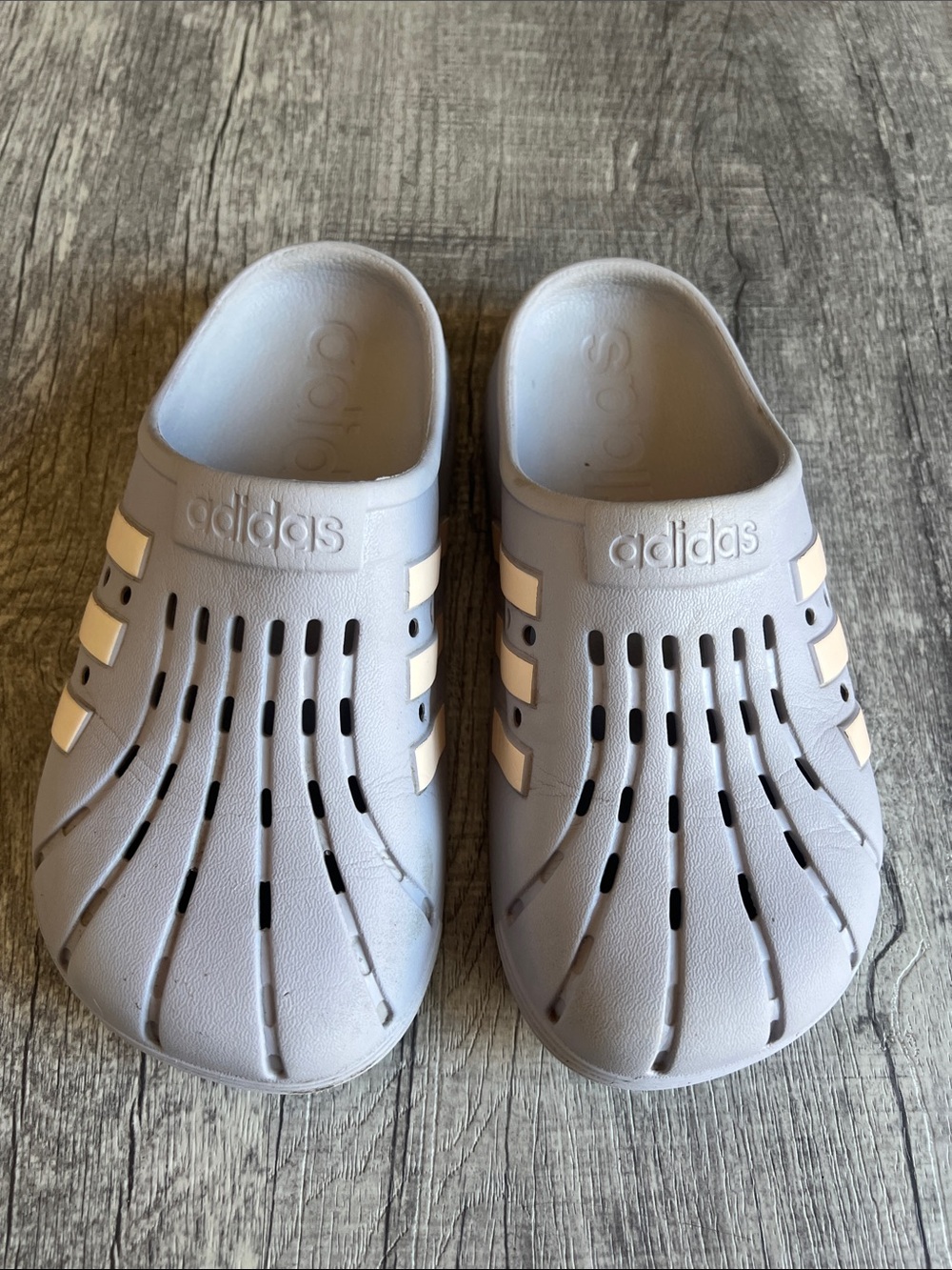 Adidas Women's Adilette Clog Light Purple Slides Size 5